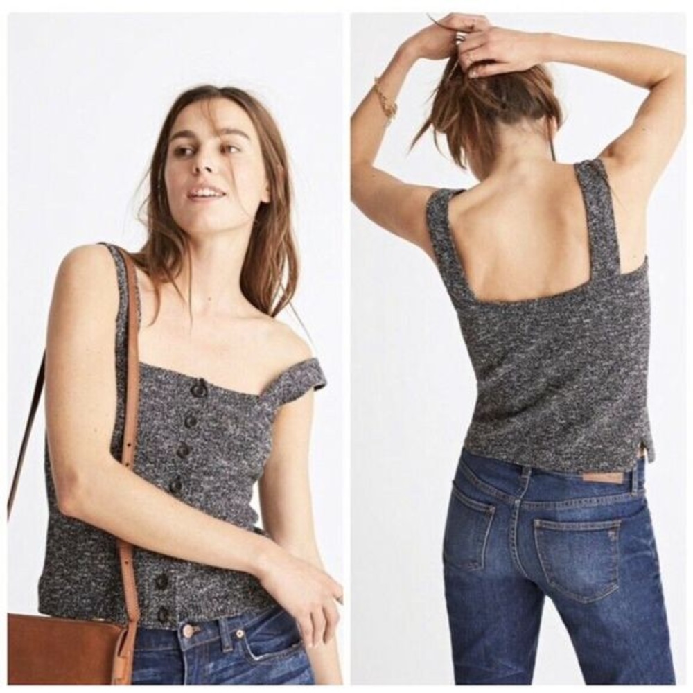 Madewell Button Front Sweater Tank S